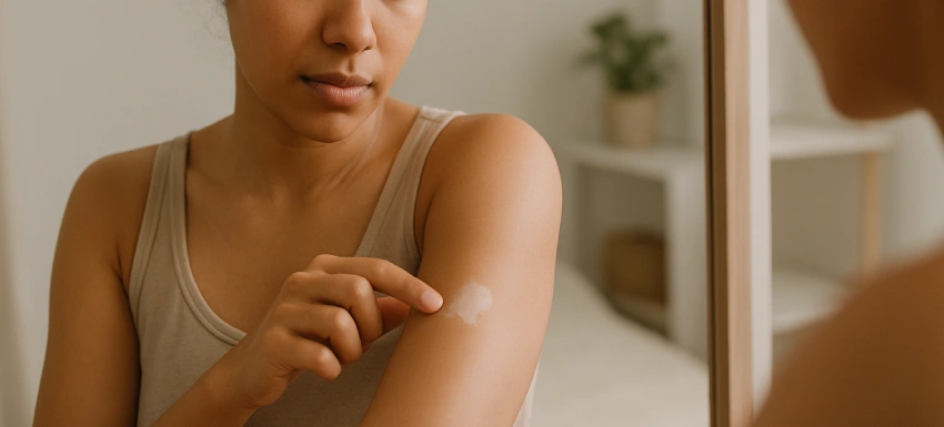 Tipos de manchas blancas en la piel: causas y soluciones